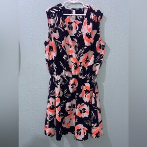 Live 4 Truth Floral Mini Dress - Black and Coral